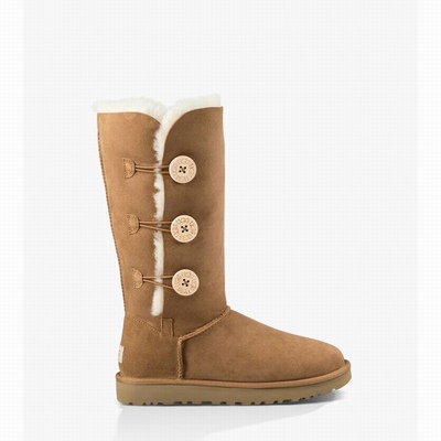 Botas UGG Bailey Button Triplet II Mulher Marrom | PT-KXOST